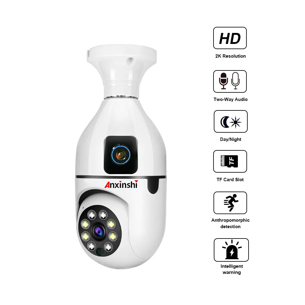 360° Dual Lens WiFi Bulb Camera PTZ Security Camera with Night Vision & Motion Detection Kenya