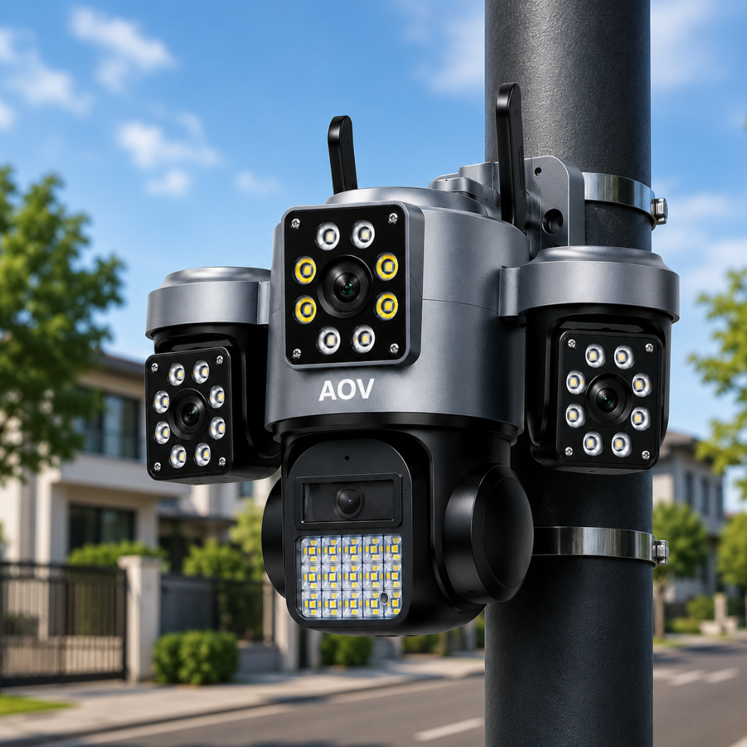 4G Solar CCTV Camera Kenya | Triple Lens 20MP PTZ V780-3E AOV