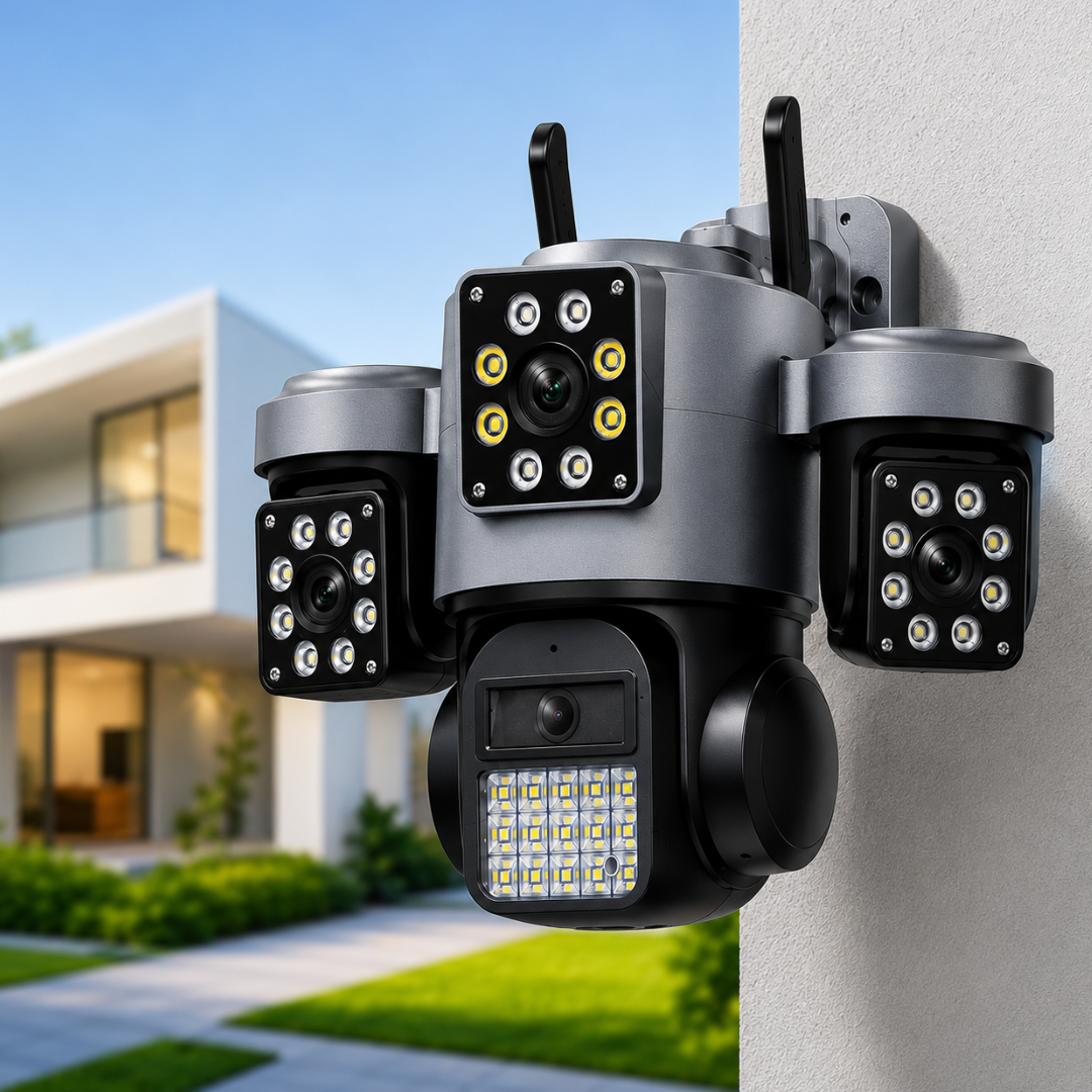 AOV Triple Lens Security Camera Kenya | Long Battery, Night Vision & Smart Tracking
