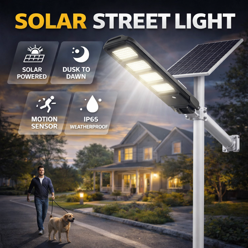 300W Solar LED Street Light in Kenya | Super Bright Outdoor Security Light