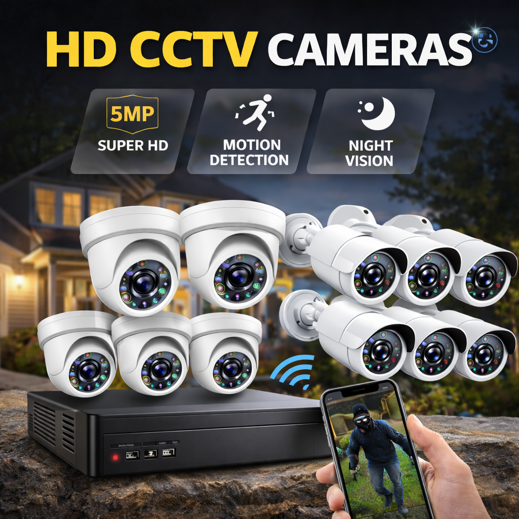 🎥 HD CCTV Camera Kits Kenya | Dome & Bullet Cameras