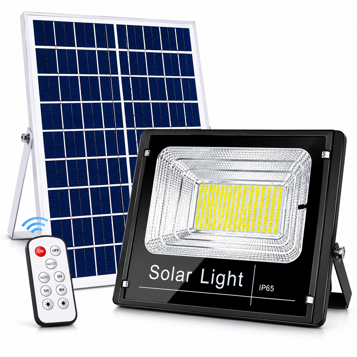 200W Solar LED Flood Light Kit – Solar Panel, Remote Control & IP65 Waterproof