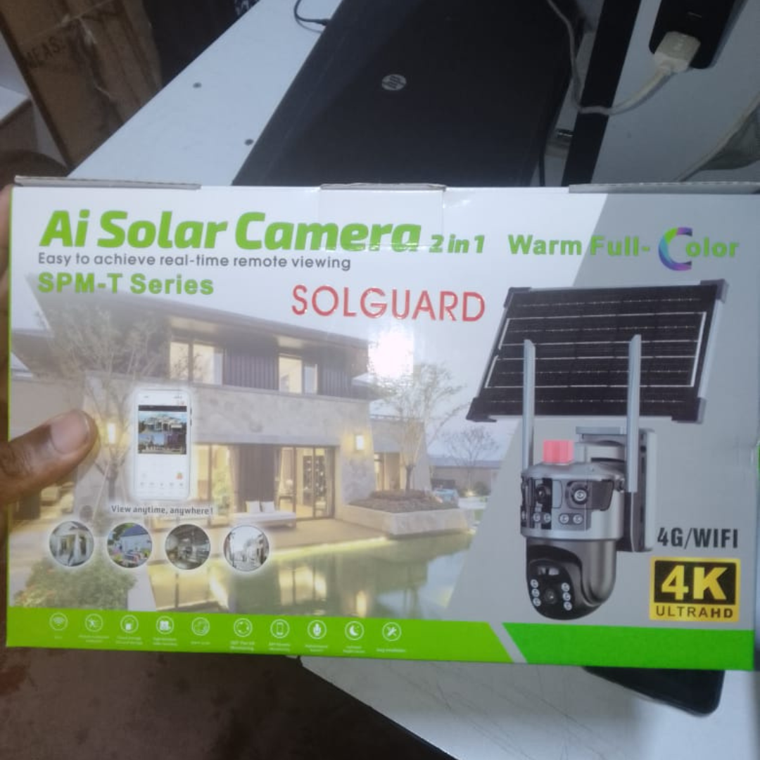 Ai DUAL  Lens 4G Solar Security Camera with Siren Alarm