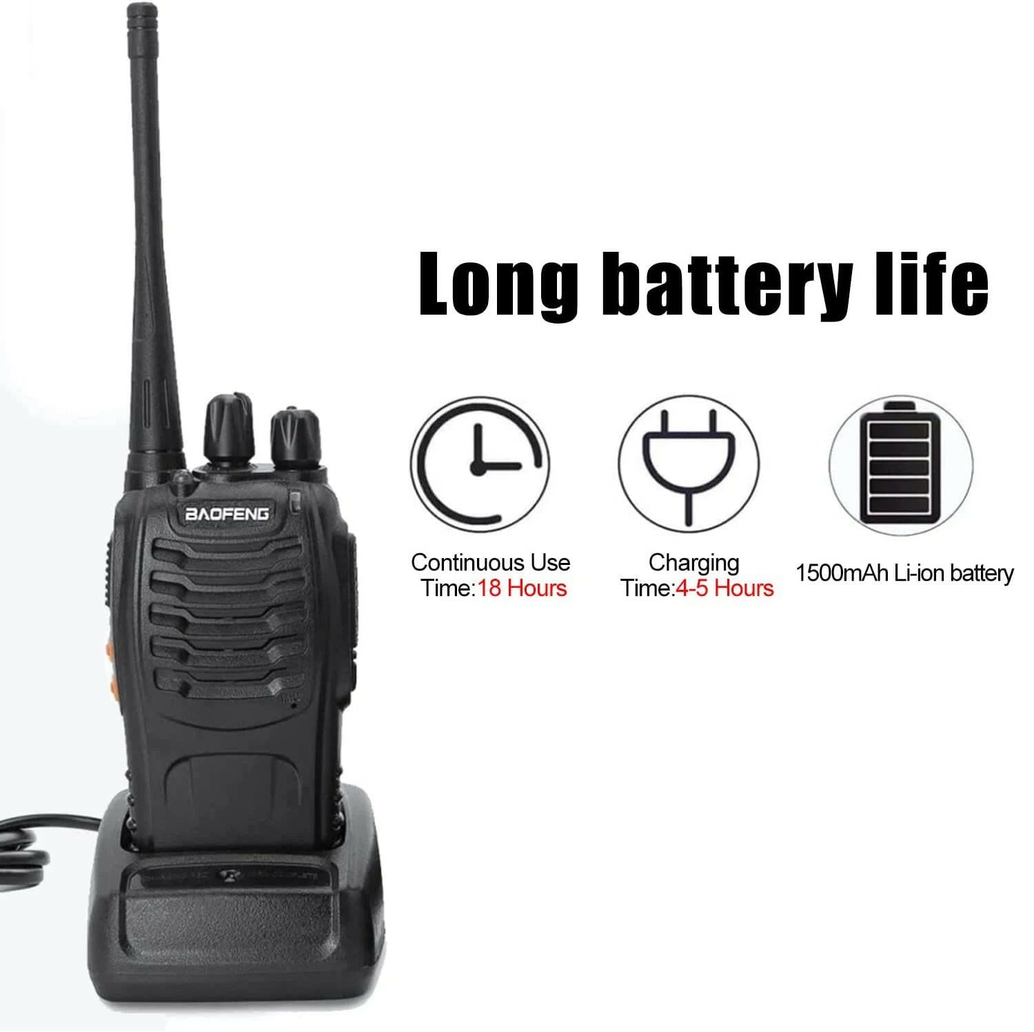 Walkie Talkie 2 Way Radio Baofeng BF-888s  Long Range, Get 2pcs Discount - Digital Technics