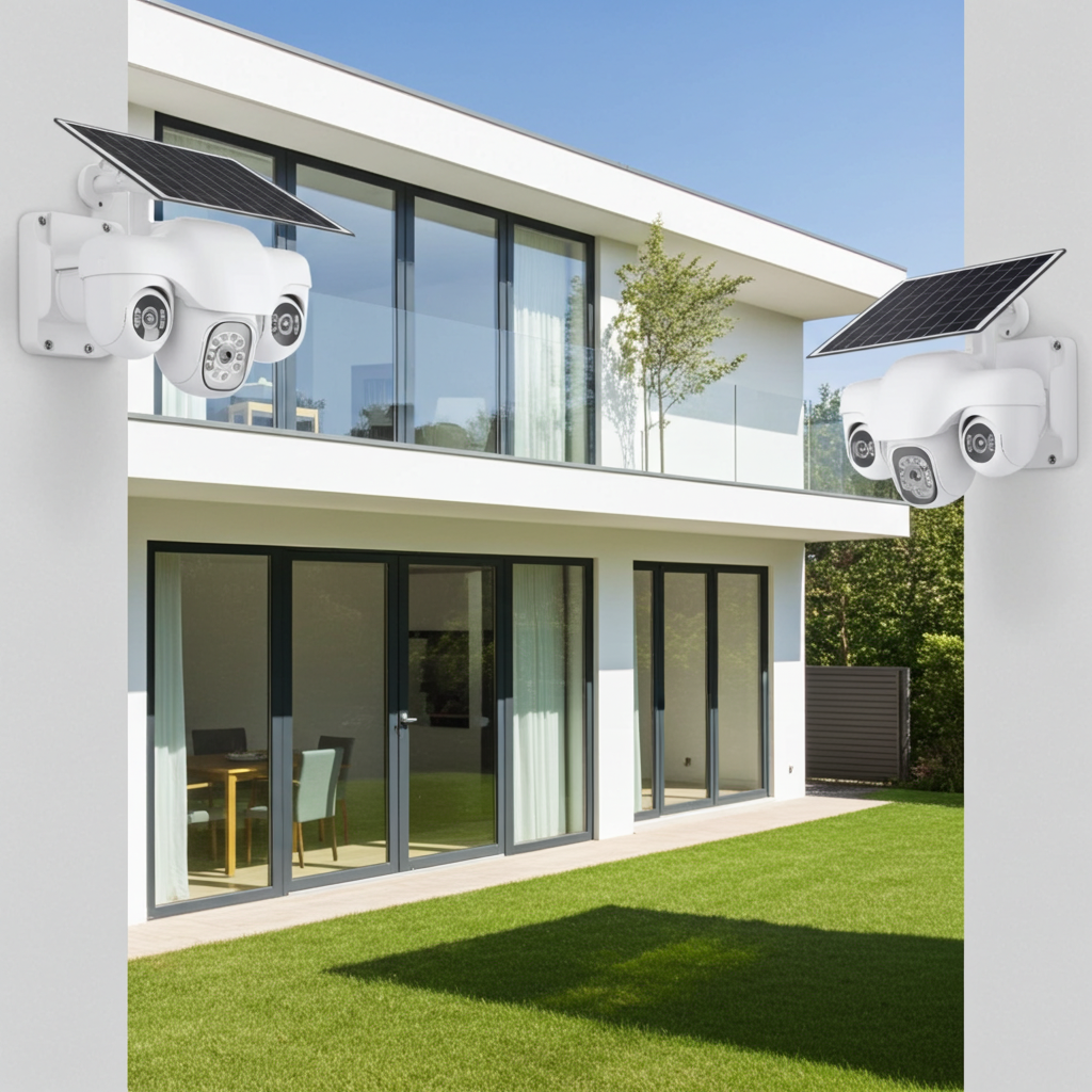 4G Tri-View Panoramic Solar CCTV Camera Kenya | SIM Card Security Camera