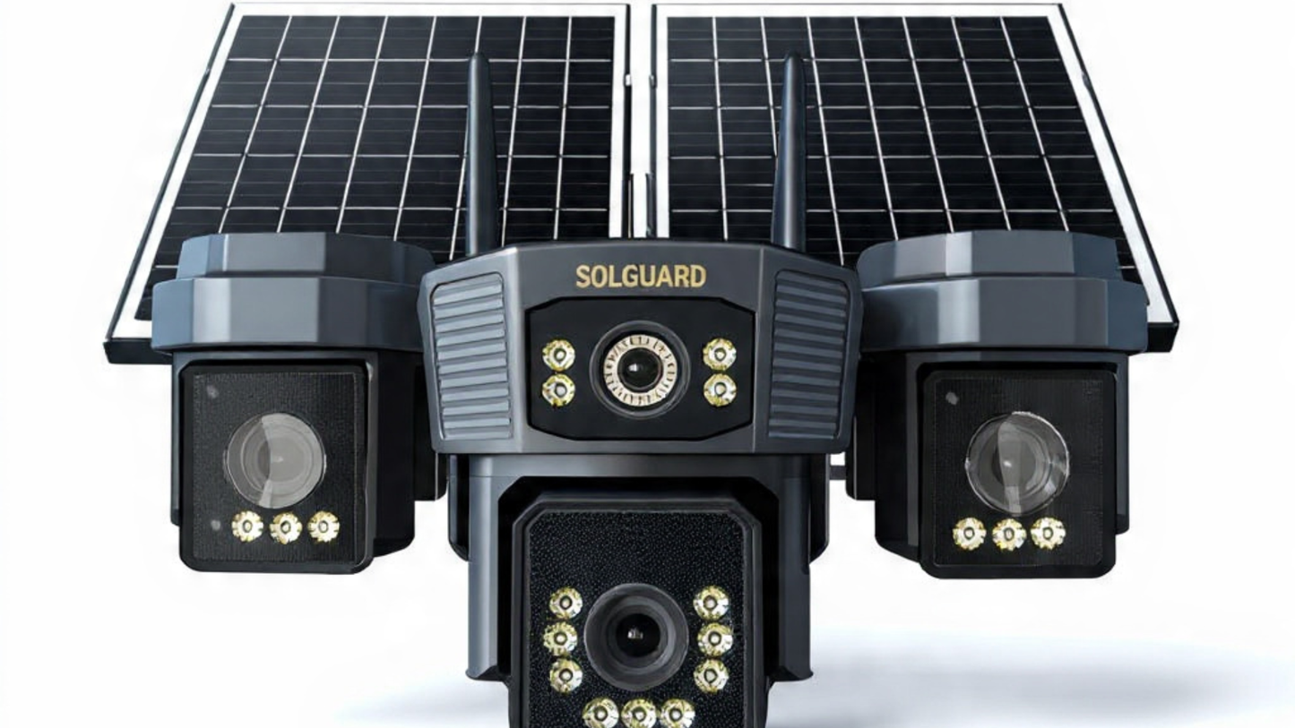 AOV Triple Lens 4G Solar CCTV Camera – 20MP, No WiFi Needed, Night Vision – Kenya