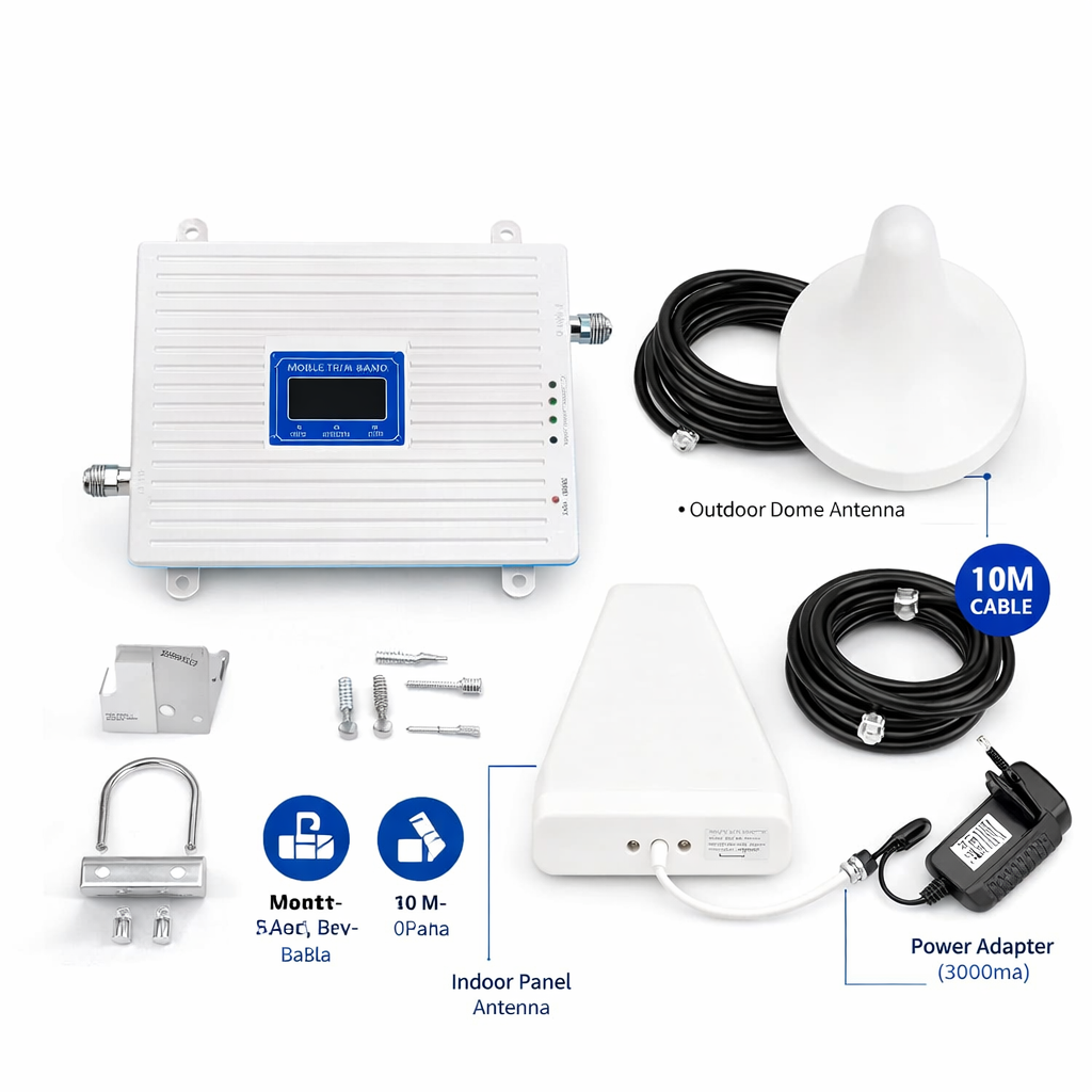 4G LTE Mobile Signal Booster Kit Kenya – Full Network Coverage for Home & Office