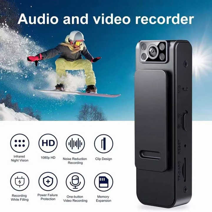 Mini Body Worn  DVR Pen Video Camera 1080P HD Portable Wearable Pocket Video Audio Recording - Digital Technics