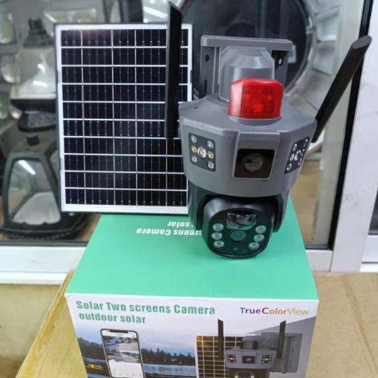 4G Solar Dual-Lens PTZ Security Camera  with Siren