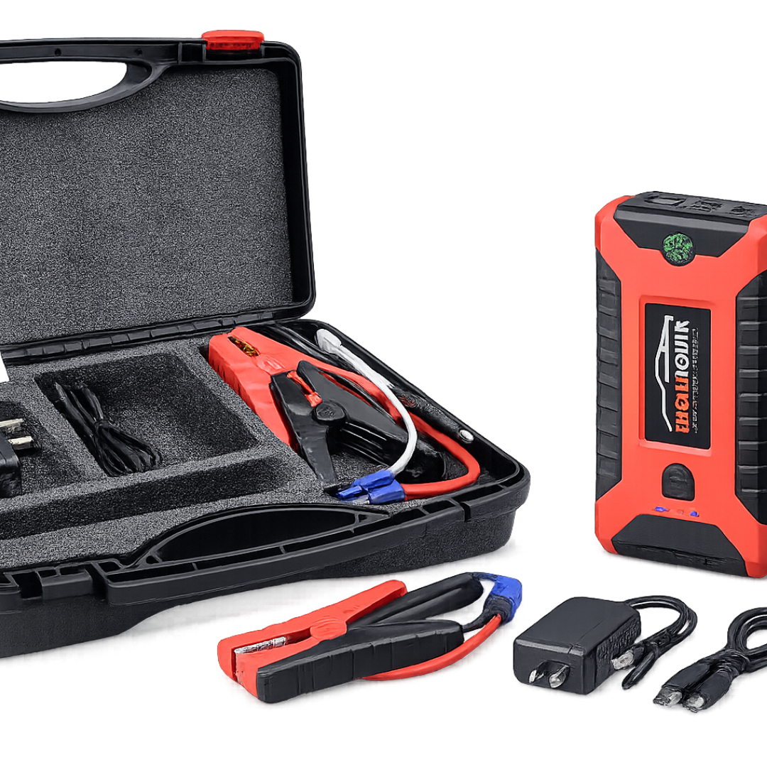 Portable Car Jump Starter Power Bank – Multi-Function Battery Booster with USB & LED Light