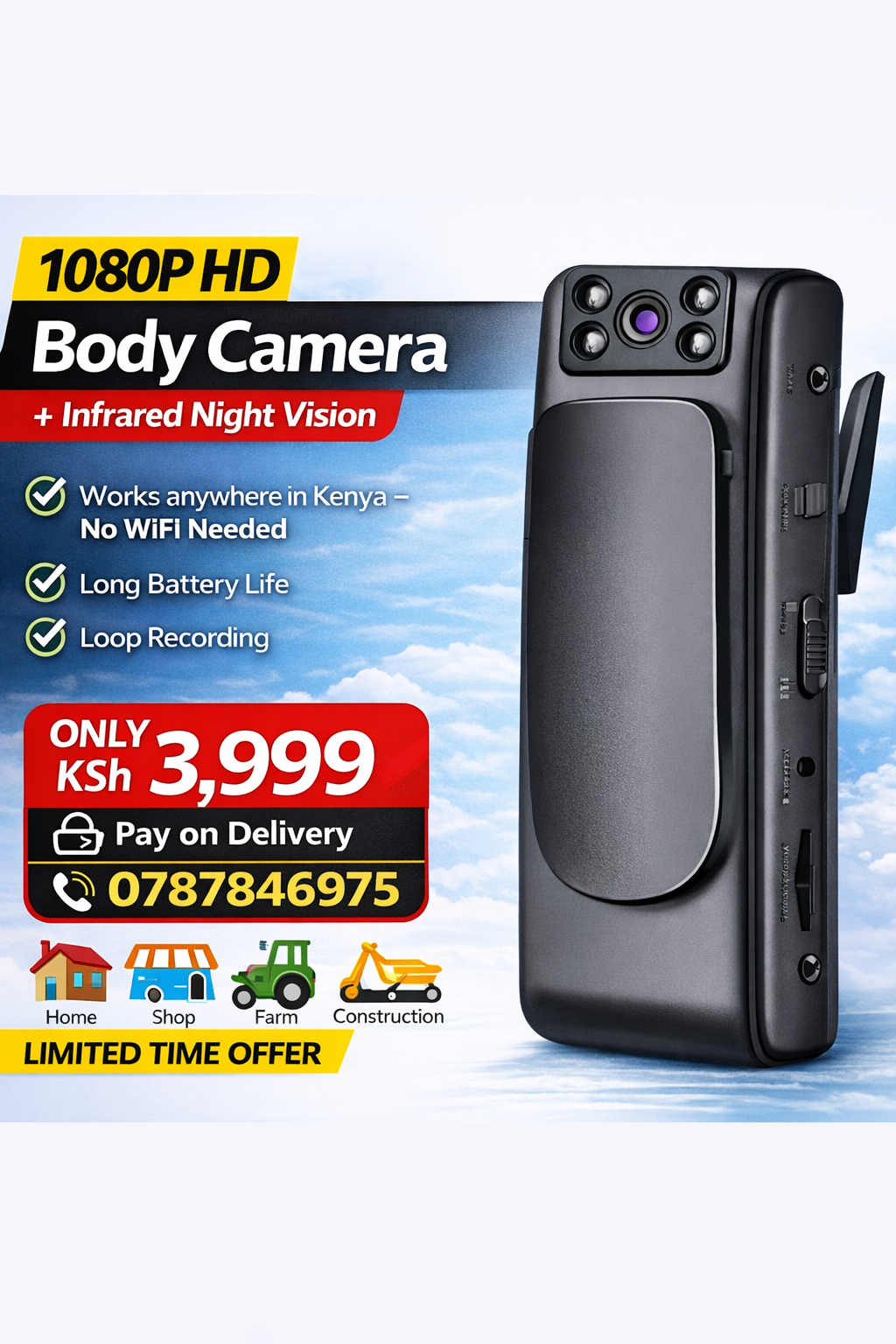 Mini Body Worn  DVR Pen Video Camera 1080P HD Portable Wearable Pocket Video Audio Recording