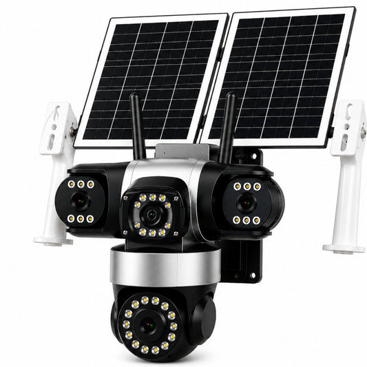 V612-3L 4G Triple Lens Solar CCTV Camera Kenya | 16000mAh Battery | No WiFi