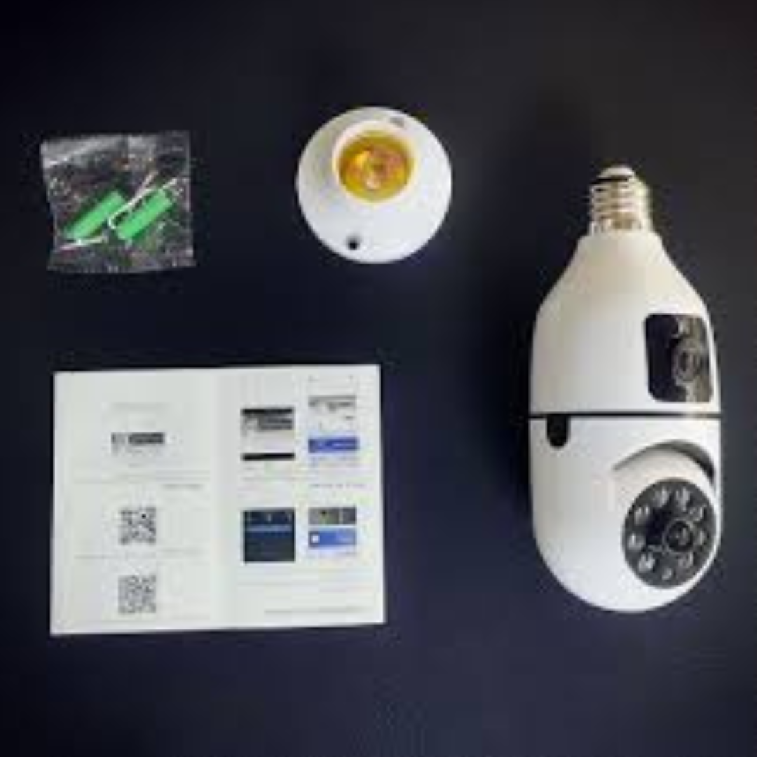 360° Dual Lens WiFi Bulb Camera PTZ Security Camera with Night Vision & Motion Detection Kenya