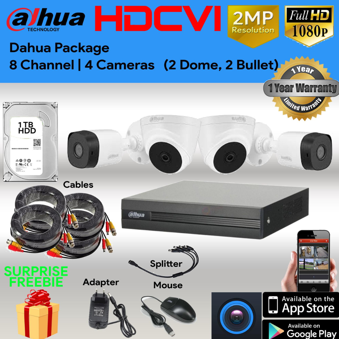 HD CCTV camera 1080P 4KIT FULL Package - Digital Technics