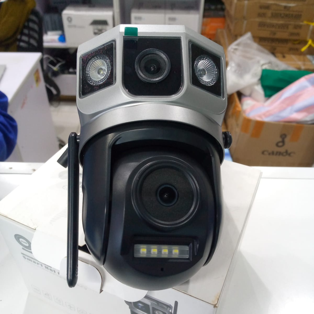 Dual Lens WiFi Security Camera 360° PTZ Outdoor CCTV with Night Vision & Motion Detection (Kenya)