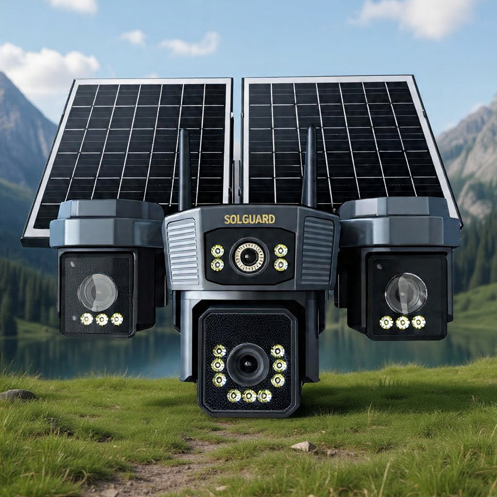 AOV Triple Lens 4G Solar CCTV Camera – 20MP, No WiFi Needed, Night Vision – Kenya