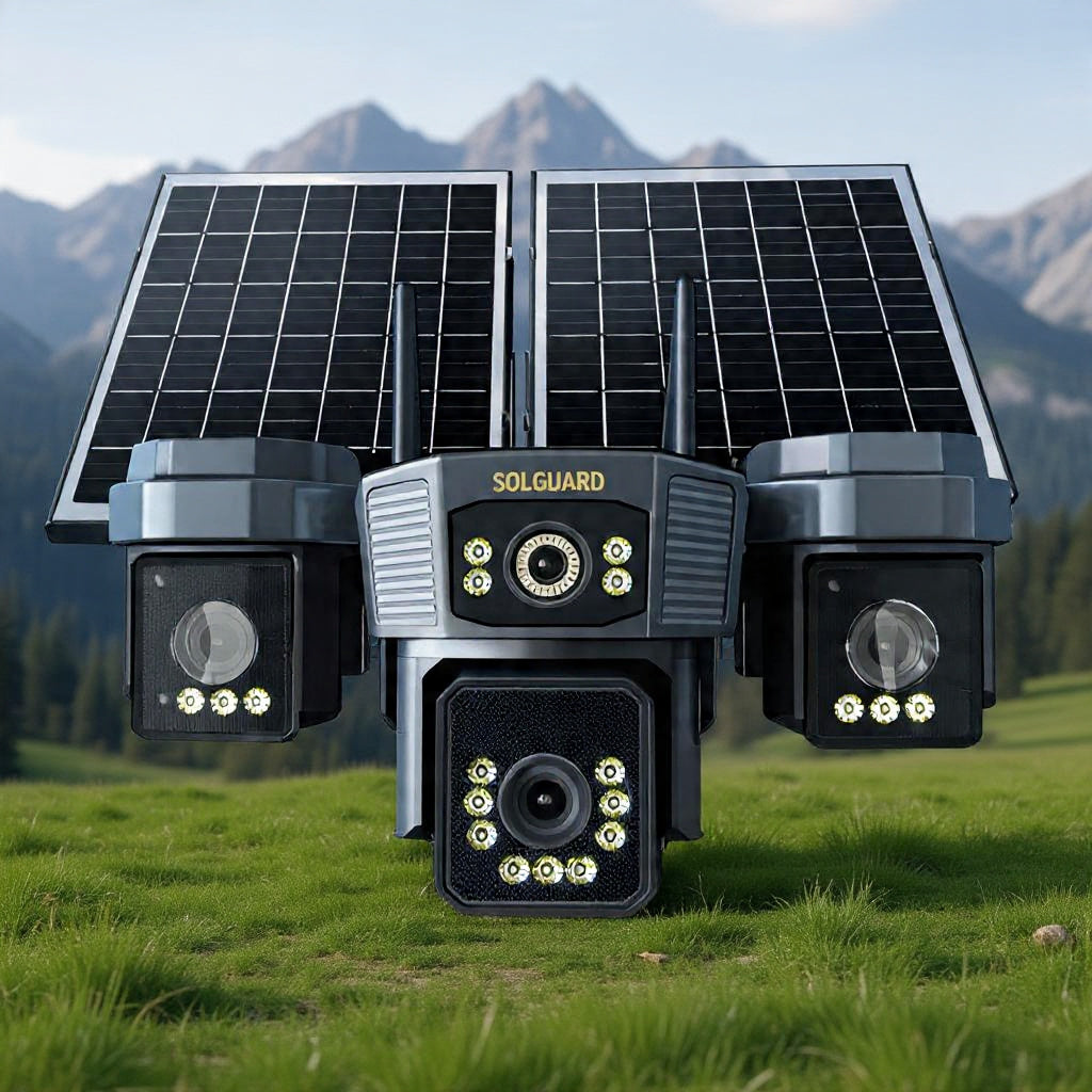 AOV Triple Lens 4G Solar CCTV Camera – 20MP, No WiFi Needed, Night Vision – Kenya