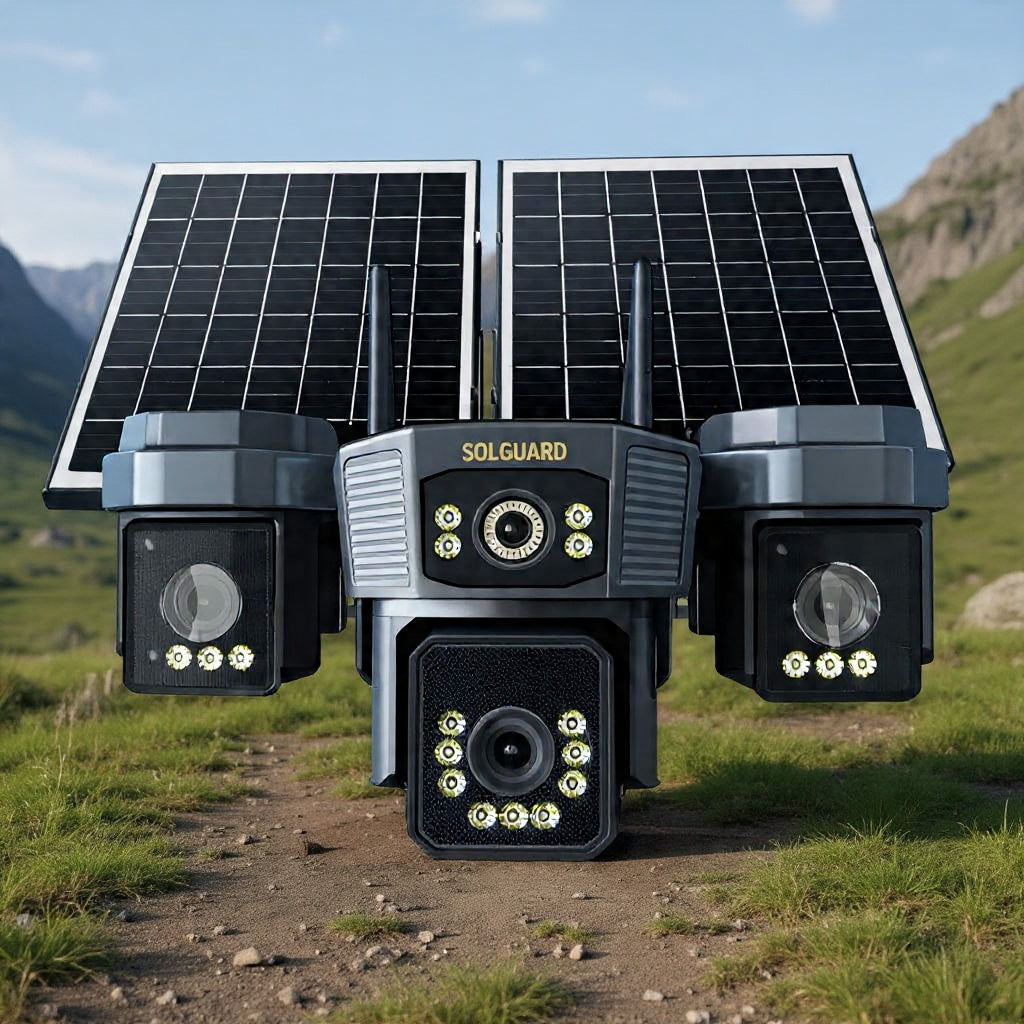 AOV Triple Lens 4G Solar CCTV Camera – 20MP, No WiFi Needed, Night Vision – Kenya