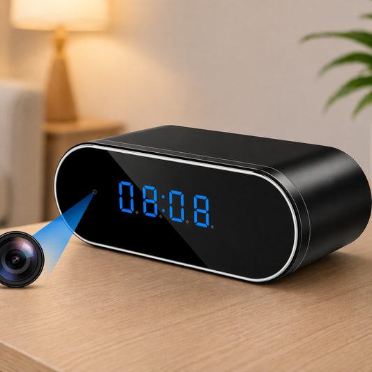 Table Clock Camera HD Security Cam with Night Vision
