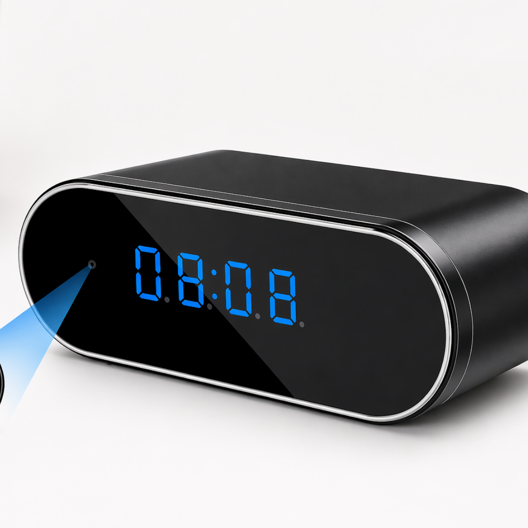 Table Clock Camera HD Security Cam with Night Vision