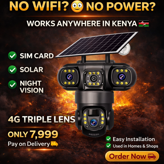 4G Triple-Lens Solar Security Camera – 360° PTZ